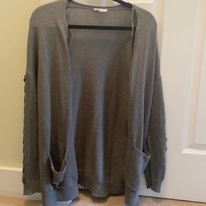 Olive Green/Grey Cardigan